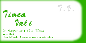 timea vali business card